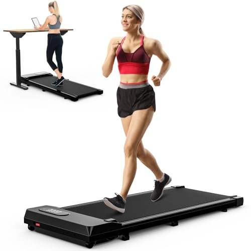HomeFitnessCode Cinta de Correr 2 en 1 Plegable – Walking Pad Eléctrico 8 km/h, Motor 2.5HP, Superficie Ancha 40 cm, Control Remoto y Pantalla LED, 130 kg Máx – para Casa y Oficina (Noir)