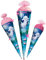 mit 3D Effekt - Glitzer ! Schultüte - Einhorn am See - 22-85 cm - mit Holzspitze - rund - incl. Name - Filz Abschluß - Zuckertüte - Roth - Spitze aus Ho..