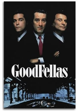 ZaMouss Filmposter GoodFellas auf Leinwand, Wandkunst, Dekoration, Wohnzimmer, Schlafzimmer, Dekoration, Poster, 30 x 45 cm, ungerahmter Stil