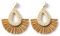 BSLVWG Rattan Ohrringe für Frauen Raffia Ohrringe Böhmische Tropfen Ohrringe Handgemachte Stroh Wicker Rattan Dangle Ohrringe Leichte geometrische Quaste Hoop Strand Ohrringe (06)