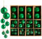 THE TWIDDLERS – 50-Pack Grüne Weihnachtskugeln - Verschiedene Größen und Oberflächen - 6cm, 4cm, 3cm - Matt, Glänzend und Glitzernd für Baumdekoration