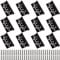 APACALI 12 Pack Flush Hinges 100mm, 4 Inch Flush Door Hinges, Stainless Steel Internal Door Hinges for Home Cupboard, Kitchen Cabinet, Internal Door, Black