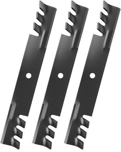 IDEASURE Paquete de 3 cuchillas para cortacésped 00273100 compatibles con tractor de cubierta Riens de 52 pulgadas, cuchillas de alta elevación 04916400 compatibles con cortacéspedes Gravely de 36