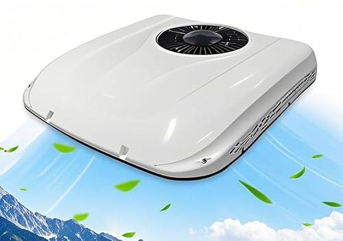 SXHEYUY Aire Acondicionado 12v, Agregar Refrigerante Aire Acondicionado Caravana Aire Acondicionado 12/24V Aire Acondicionado Coche,blanca,12v