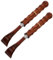 Mikikit 2 Piezas Cosquillas De Sándalo Herramienta Para Rascarse La Espalda Viajar Hacia Rascador De Espalda Portátil Rascador De Cuerpo Acero Inoxidable Light Brown