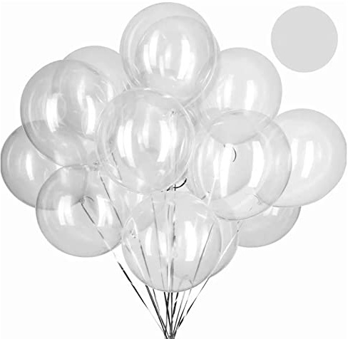 50 Stück Bobo-Luftballons, durchsichtige Luftballons, bis zu 39,9 cm aufgeblasen, verdickt und wiederverwendbar für DIY Weihnachten, Hochzeit, Geburtstag, Party-Dekoration