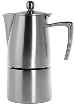 ILSA Slancio Taza Inferior de inducción Satinada Momentum para cafetera 4 Juntas Moka, 4 Cups, Acero Inoxidable, Multicolor