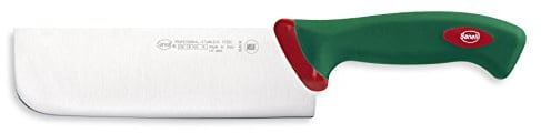 Sanelli Premana Professional Coltello Nakiri, Acciaio Inossidabile, Verde/Rosso, 31.5x3.0x6.0 cm