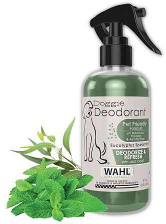 Wahl USA Deodorizing & Refreshing Pet Deodorant for Dogs - Eucalyptus & Spearmint Scent to Refresh the Skin and Coat - Model 820011A