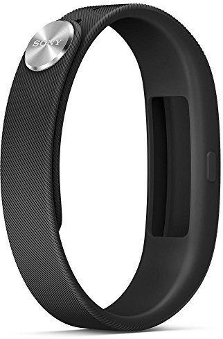 Sony SmartBand SWR-10 - Pulsera inteligente para smartphone (Registro de actividad diaria con notificaciones y control remoto de música), negro