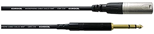 CORDIAL CABLES Câble audio jack stéréo / XLR mâle - 30 cm CÂBLES AUDIO Essentials XLR / Jack