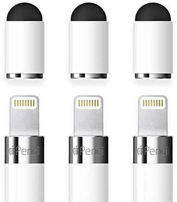 FRTMA [2 in 1 Replacement cap Compatible Pencil/Used as Stylus for all Touch Screen Tablets/Cell Phones (Pack of 3), White