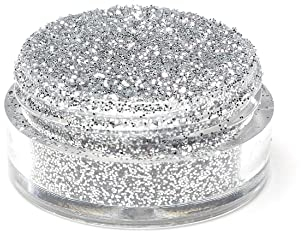 Ultra Fine Glitter/Nail Art Floristry Dust/Wine Glass & Crafting Glitters/Card Making Supplies / 0.008 Pack of Glitter 10g 25g 50g 100g (Silver, Pot)