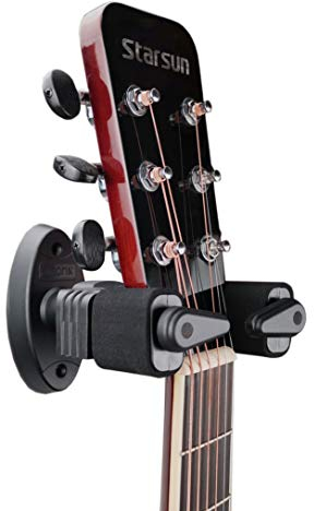 Gitarrenwandhalterung, Aroma-Gitarrenständer/Gitarrenhalter mit automatischer Verriegelung, passend für alle Größen Akustikgitarren/E-Bass