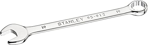 Stanley Ring-Maulschlüssel STMT95912-0 (19mm, 12-Kant, um 15 degree gekröpfter Kopf für bessere Zugänglichkeit, ohne Ratsche), Stahl