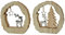 CHICCIE 2 Set Rentier Mangoholz 15cm - Weihnachtsdeko Weihnachtsfigur Dekofigur