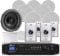 Power Dynamics 4 Zone Ceiling Speaker System Multi Room Background Music Bluetooth 6x FCS8 240W
