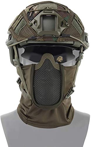 NC NC Taktisches Airsoft Paintball Schutzhelm-Set, Sturmhauben-Netzmaske mit Vollgesichtsschutz im Ninja-Stil für Wilde Jagd CS-Spiele usw.