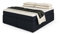 Betten Jumbo Headless King Boxspringbett | Blau | 200x200 | Härtegrad weich | inkl. Visco-Topper