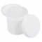 sourcing map Empty Plastic Paint Pail 0.08 -Gallon/300mL Seal Storage Container with Sealing Lid White 5Pcs