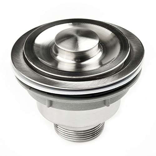2Pc Plastic Downpipe Filters, Kitchen Sink Waste Stainless Steel Strainer Plug Drain Filter Basket Drainer Kit 110Mm