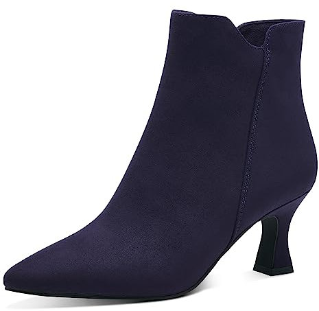 MARCO TOZZI Stivaletti Donna a Punta con Tacco Eleganti, Purple, 36 EU