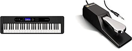 Casio CT-S400 Touch Response Keyboard Piano, CT-S400C5, Black & M-Audio SP-2 - Universal Sustain Pedal with Piano Style Action, The Ideal Accessory for MIDI Keyboards, Digital Pianos