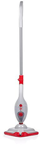 Dirt Devil Dampfreiniger Boden und Handdampfreiniger - Bodenreiniger mit 4 Aufsätzen - Geeignet für Verschiedene Bodenarten - Teppich Reinigungsgerät - Autositz Reiniger - IPX4 Zertifiziert - Rot