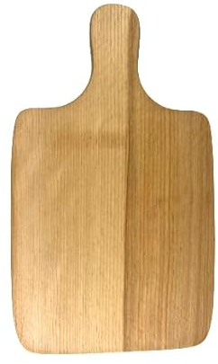 Planche à découper en hêtre massif huilé - Planche en bois avec poignée - 38,5 x 22 x 1,5 cm - Planche à hacher double face de différentes tailles - Planche de cuisine robuste pour la viande