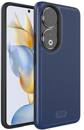 TUDIA DualShield Grip Coque Compatible avec Honor 90 (2023) [MergeGrip] Double Couche Résistante Aux Chocs Fine de Qualité Militaire Antidérapante Robuste (Bleu Indigo)
