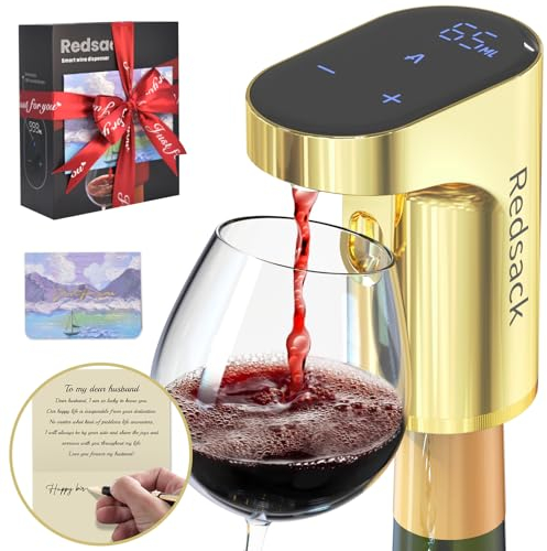 Redsack Geschenk für Ehemann, Likörspender, Luftsprudler, elektrischer Weinbelüfter, Dosierung von Spirituosen, cooles Geburtstagsgeschenk für Ehemann