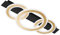 Fischer & Honsel Deckenleuchte, Circle | schwarz/gold | L: 76,5 cm, B: 36 cm, A: 8 cm| mit Fernbedienung stufenlos dimmbar| Farbtemperatureinstellung| 1x LED 26 Watt 2700/6500 K | 4100 lm| EEG: E