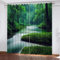 GIOVIA 3D Wald Vorhänge Abdunkelnde mit ösen 2 Stücks Gardinen Blickdicht Verdunkelungs Natur Wald Kälteschutz Scheibengardinen für Junge Mädchen Schlafzimmer B 280 X H 260 cm