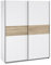 Forte Möbel Set: Kleiderschrank mit Einlegeböden, Holzwerkstoff, Weiß/Sonoma Eiche, groß