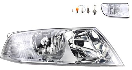 Johns, Scheinwerfer Halogen Front kompatibel zu Skoda Octavia 1Z 2004-08 H1 H7 Rechts + Nebelscheinwerfer + Leuchtmittel