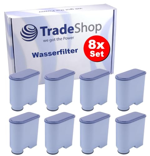 8x Trade-Shop Wasserfilter kompatibel mit Philips LatteGo, 5400, 5000, 4300, 3200, 3100, 2200, 1200 Serie Kaffeevollautomat Kaffeemaschine