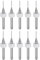 sourcing map 10pcs End Mill Bits 1mm Solid Carbide CNC Router Bits Engraving Cutter Tools for PCB Circuit Board Milling Machine Wood Carving, 1/8 Straight Shank