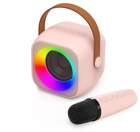 Jeefu Kids Karaoke Toys Machines with 1 Microphone, Toys for 3-12 Years Old Boys Gifts, Mini Kids Bluetooth Sperker Toy for Singing, Christmas Birthday Gifts for 5 6 7 8 9 10 11 Years Teens Girls