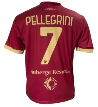 AS Roma Maglia Replica Ufficiale, Pellegrini, Rossa Home, 12 Anni
