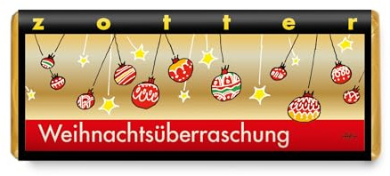 Zotter Weihnachtsüberraschung - Karamel Nougat Crunch - 70 g - Bio & Fair