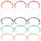 DICOSMETIC 25 bracciali semilavorati in 5 colori, regolabili, intrecciati, braccialetti dell'amicizia fai da te, 9-1/8, in poliestere, con anelli di salto aperti