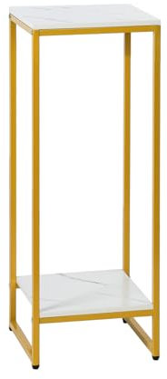 warkul Plant Stands Indoor, 2 Tier Modern Flower Stand, Indoor Decorative Floor Shelf Rack, Freestanding Pot Holder, for Home Office Balcony, Living Room Corner Planter (90 cm)