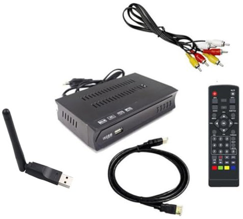 PAGJHRFJG ISDB-T 1080P HD Set-Top-Box Terrestrischer Digitaler Video-Rundfunk-TV-Receiver mit Kabel für Brasilien/Chile B EU-Stecker