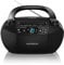 Universum BB 200 - tragbarer CD-Player mit Radio und Kassette - einfache Bedienung für Kinder & Senioren - AUX-IN, UKW Radio, Kopfhöreranschluss - kleine Boombox mit Netz- & Batteriebetrieb - Schwarz