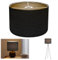 Dekorative Lampenschirme, E27 Lampenschirm Hängelampe, Lampenschirm Retro, für Stehlampen, Stehlampe Tischlampe Deckenleuchte Wohnzimmer Deko, 30x30x20cm, Schwarz, B