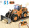 maysida Excavatrice télécommandée, bulldozer avec lumière et son, pour garçon de 3 à 12 ans, 2,4 GHz, avec pelle en métal, véhicule de construction, cadeau d'anniversaire ou de Noël