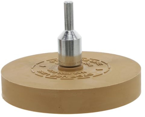 TOBBOMEY Car Decal Remover Vinyl Sticker Adhesive Removal Tool 15mm Pneumatic Eraser Wheel for Drill Auto Vinyl Wrap Glue Removal