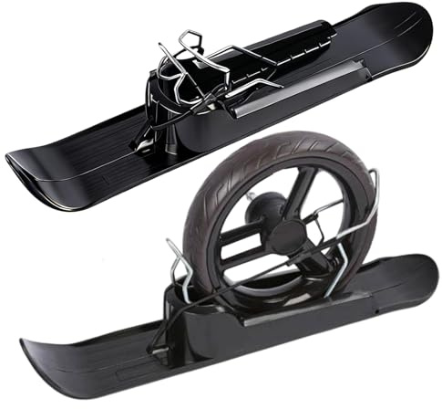 Dewireaey Kinderwagen Skier - 2-in-1 Winter-Zubehör - Outdoor-Snowboards und Skier für Kinderwagen | Für Outdoor-Sportarten Fahrradfahren Laufrad Golfwagen Wanderwege Park Seeufer Feriengebiete