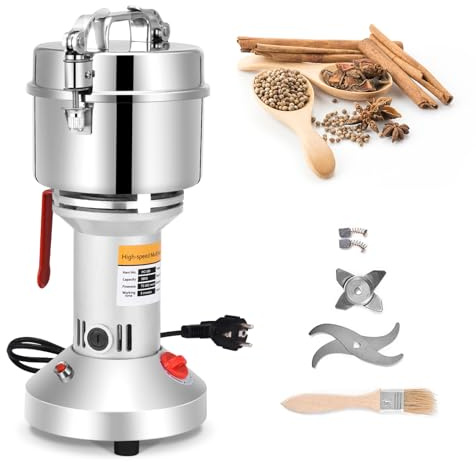 Molino de Cereales Electrico, 500g Eléctrico Molinillo de Grano Grinder de Alta Velocidad 28000 rpm Motor Fuerte Molienda Fina, Grano de Especias Molino para Cocina Grano Especias