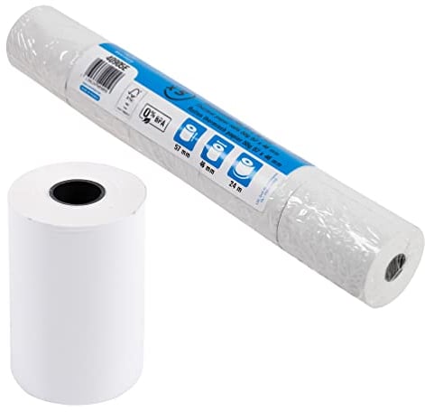 EXACOMPTA Lot de 50 Bobines carte bancaire thermique 55g 1 pli 57x46x12mm